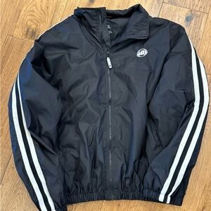 Mountain Dew Black Windbreaker Jacket with White Stripes